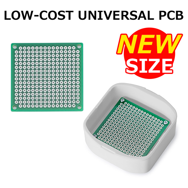 4 NEW SIZES ADDED TO THE LOW-COST UNIVERSAL PCB SERIES - TOTAL 9 SIZES NOW AVAILABLE!