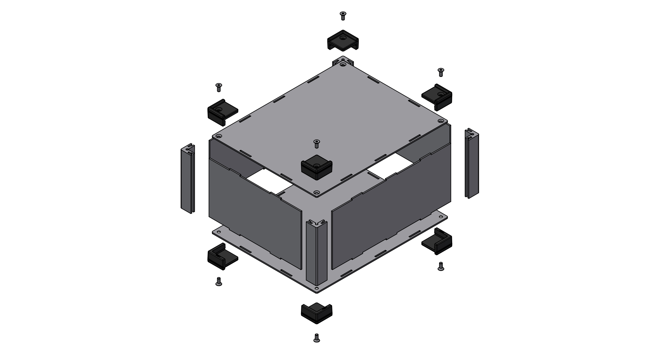 CUSTOM SIZED ALUMINUM FRAME BOX with CORNER GUARD - ALGF series