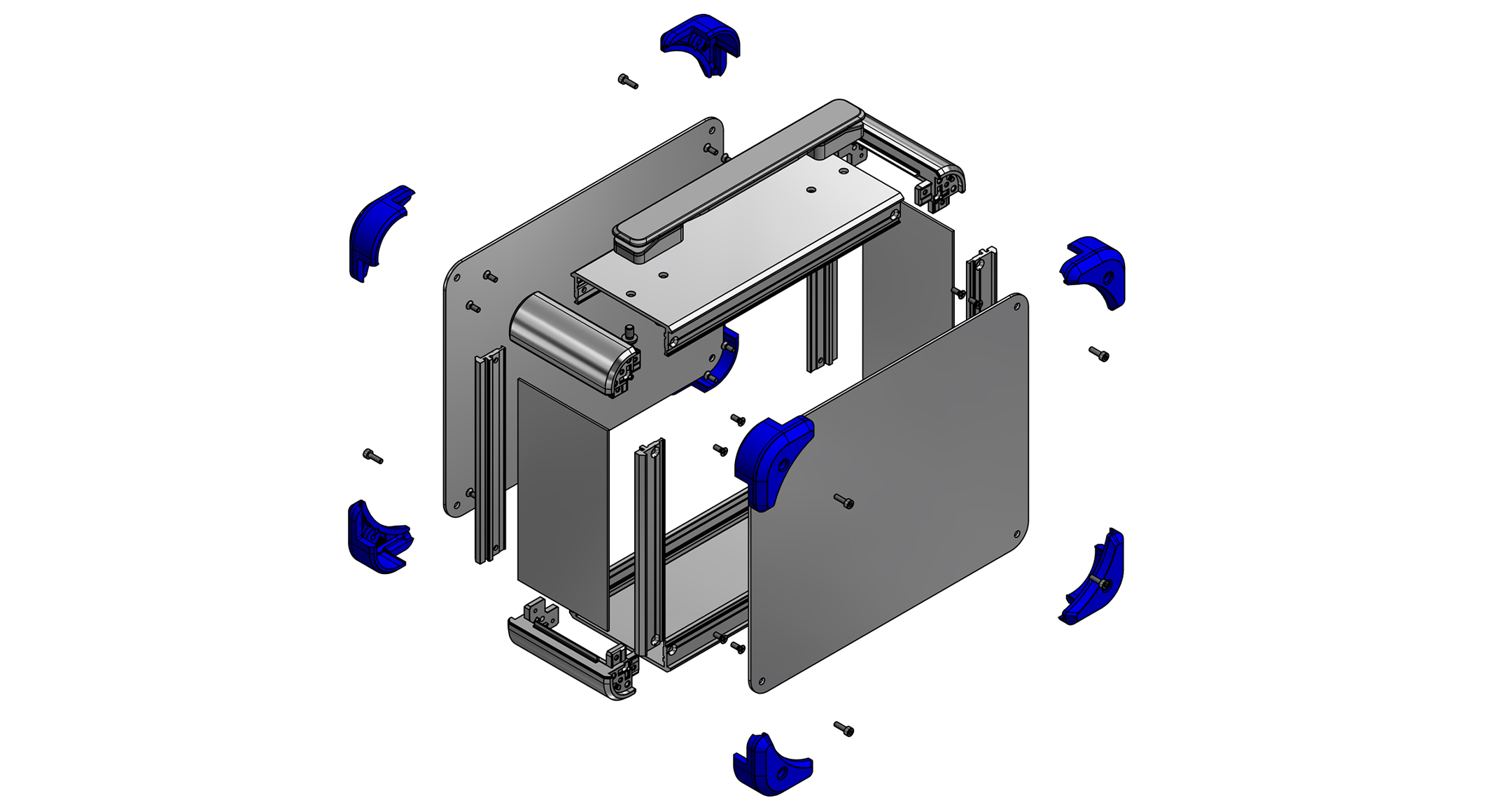 PORTABLE ALUMINIUM INSTRUMENT CASE with HANDLE - AUGH series