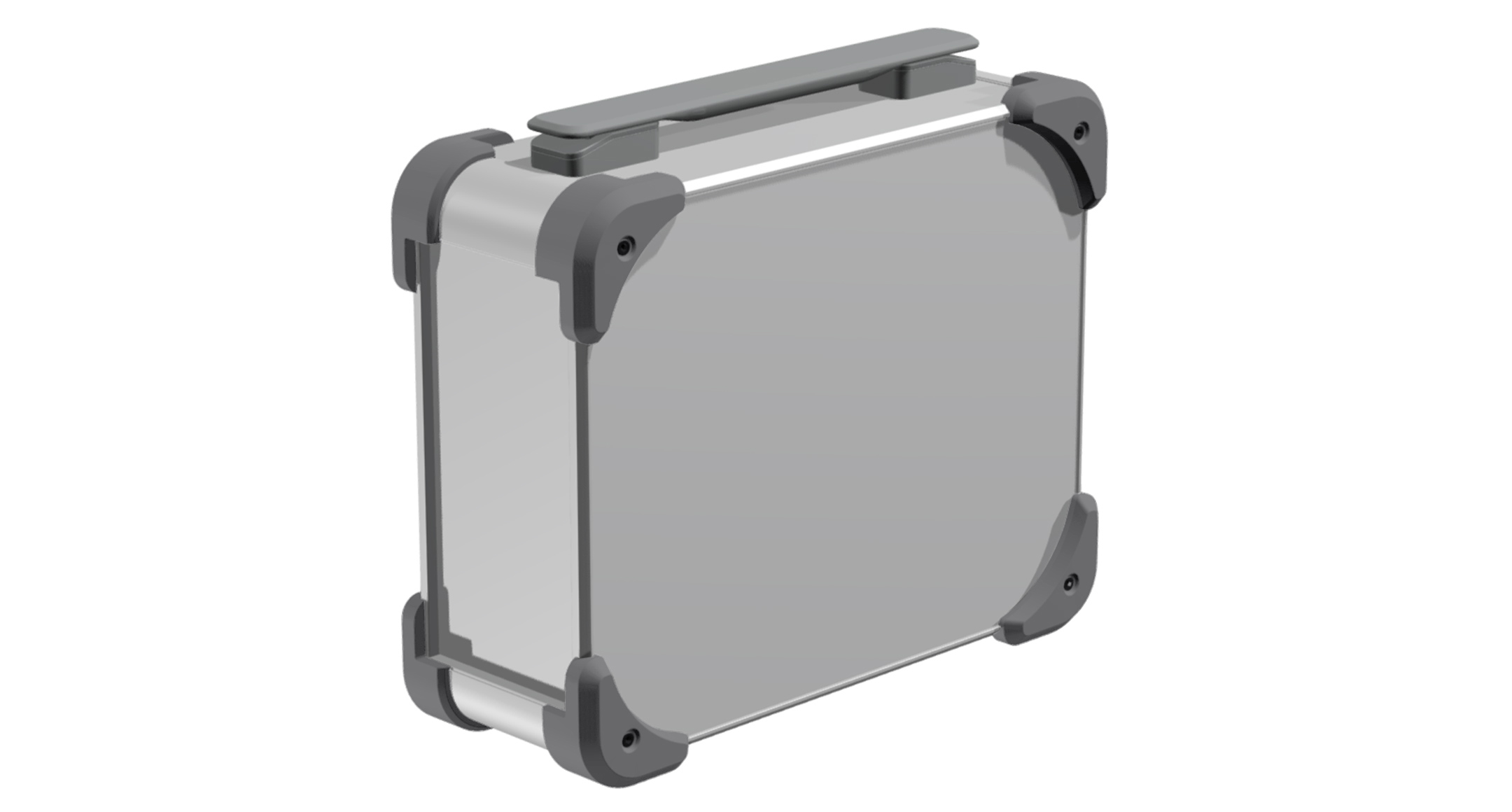PORTABLE ALUMINIUM INSTRUMENT CASE with HANDLE - AUGH series:Silver / Gray / Gray