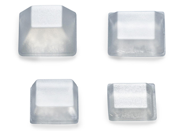 SELF-ADHESIVE CLEAR RUBBER FEET, SQUARE SHAPE - SCRS series