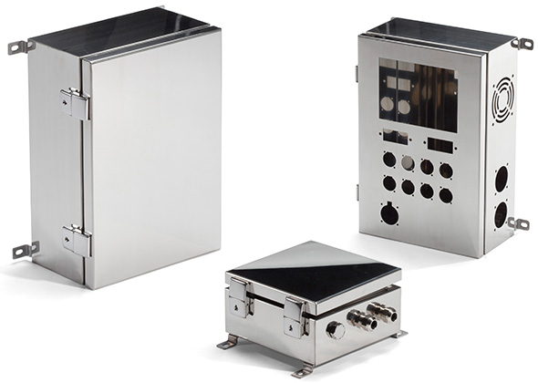 IP65 WALLMOUNT HINGED STAINLESS STEEL BOX - SLM series