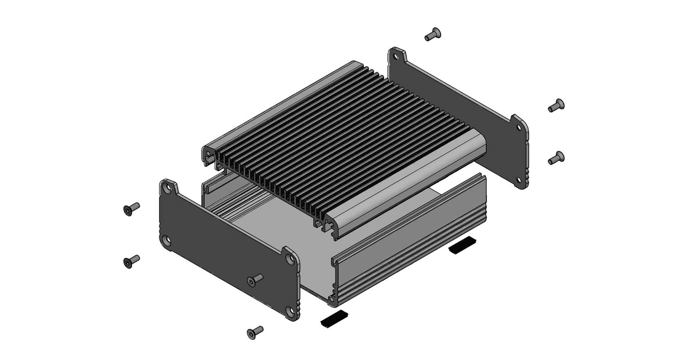 CUSTOM SIZED HEATSINK ENCLOSURE - EXHS series