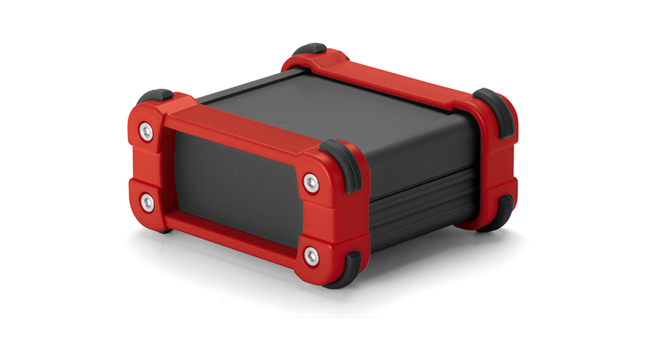 CUSTOM SIZED ENCLOSURE with CORNER GUARD - EXPS series:Black/Red