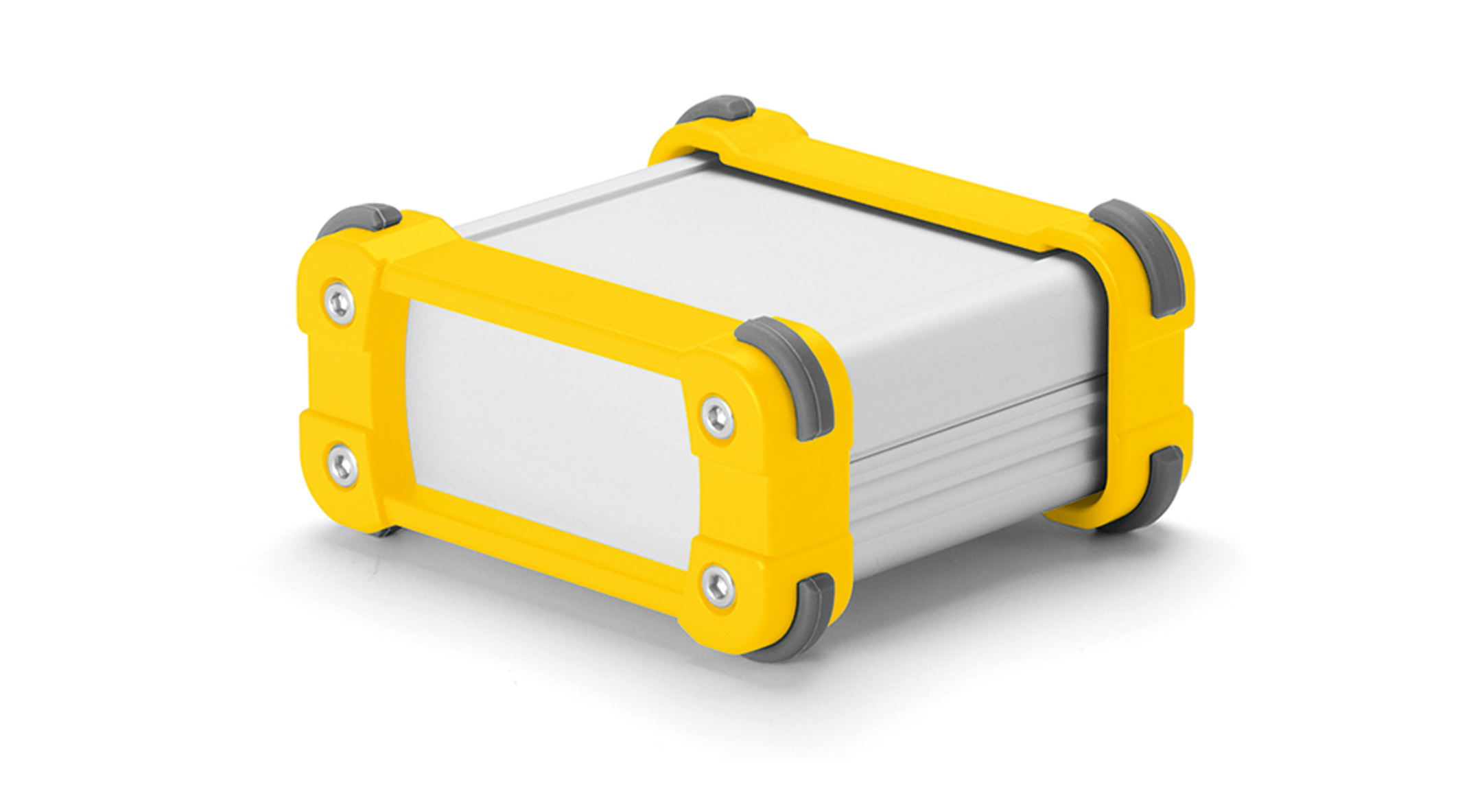 CUSTOM SIZED ENCLOSURE with CORNER GUARD - EXPS series:Silver/Yellow