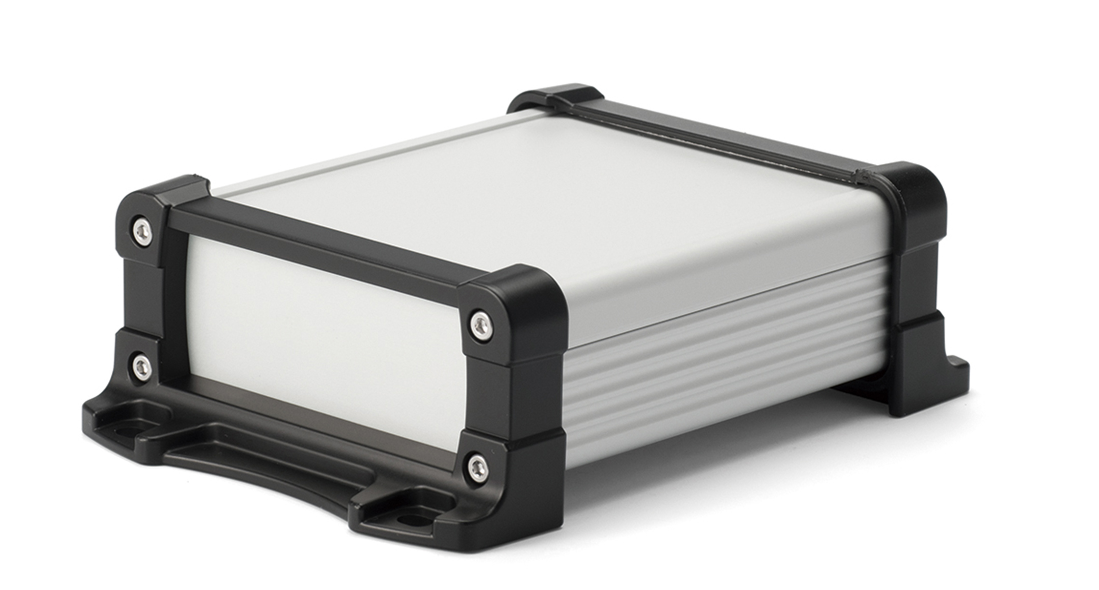 FLANGED EXTRUDED ALUMINUM ENCLOSURE - EXPF series:Silver/Black