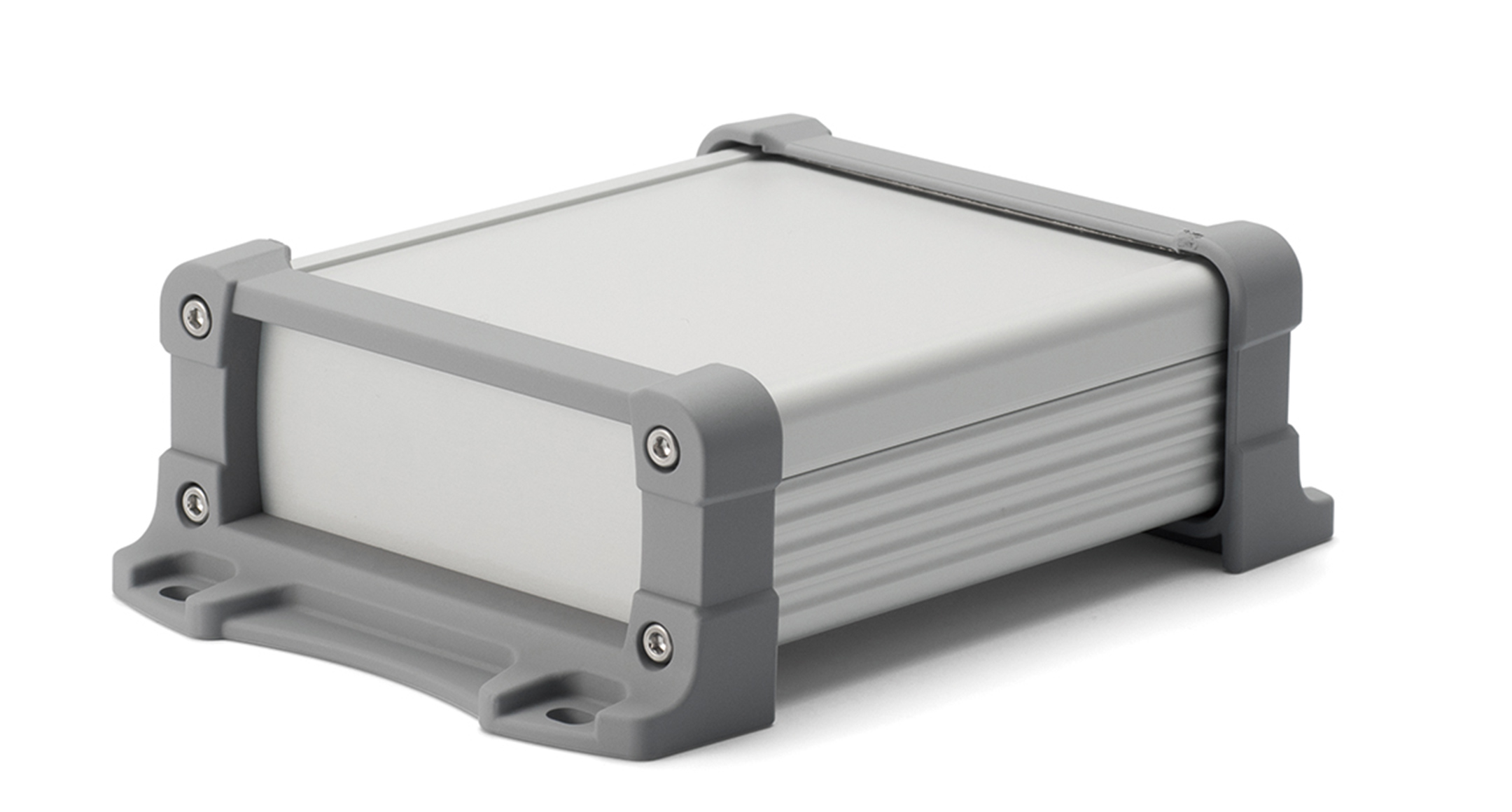 CUSTOM SIZED FLANGED ENCLOSURE - EXPFS series:Silver/Gray