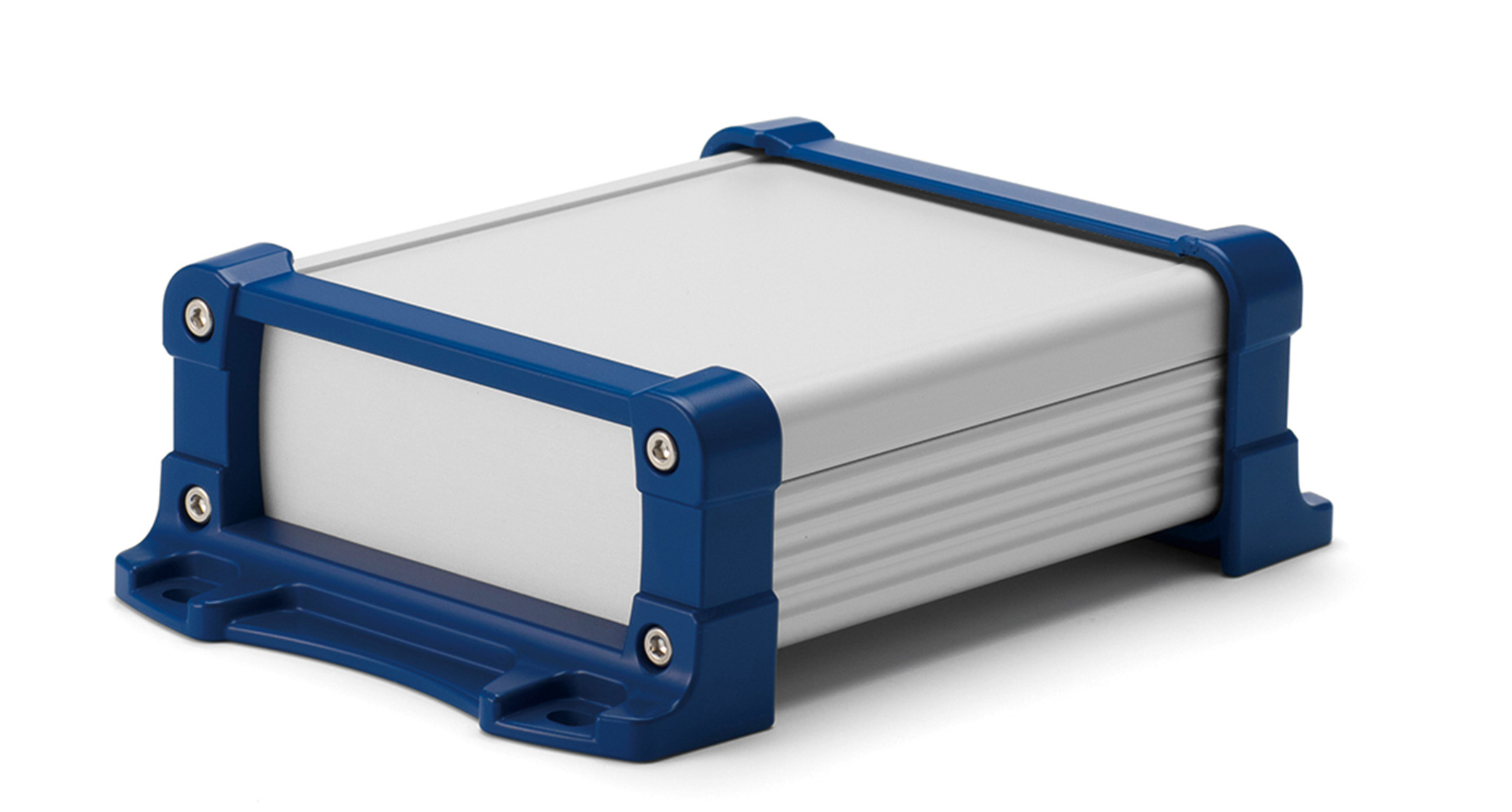 FLANGED EXTRUDED ALUMINUM ENCLOSURE - EXPF series:Silver/Navy