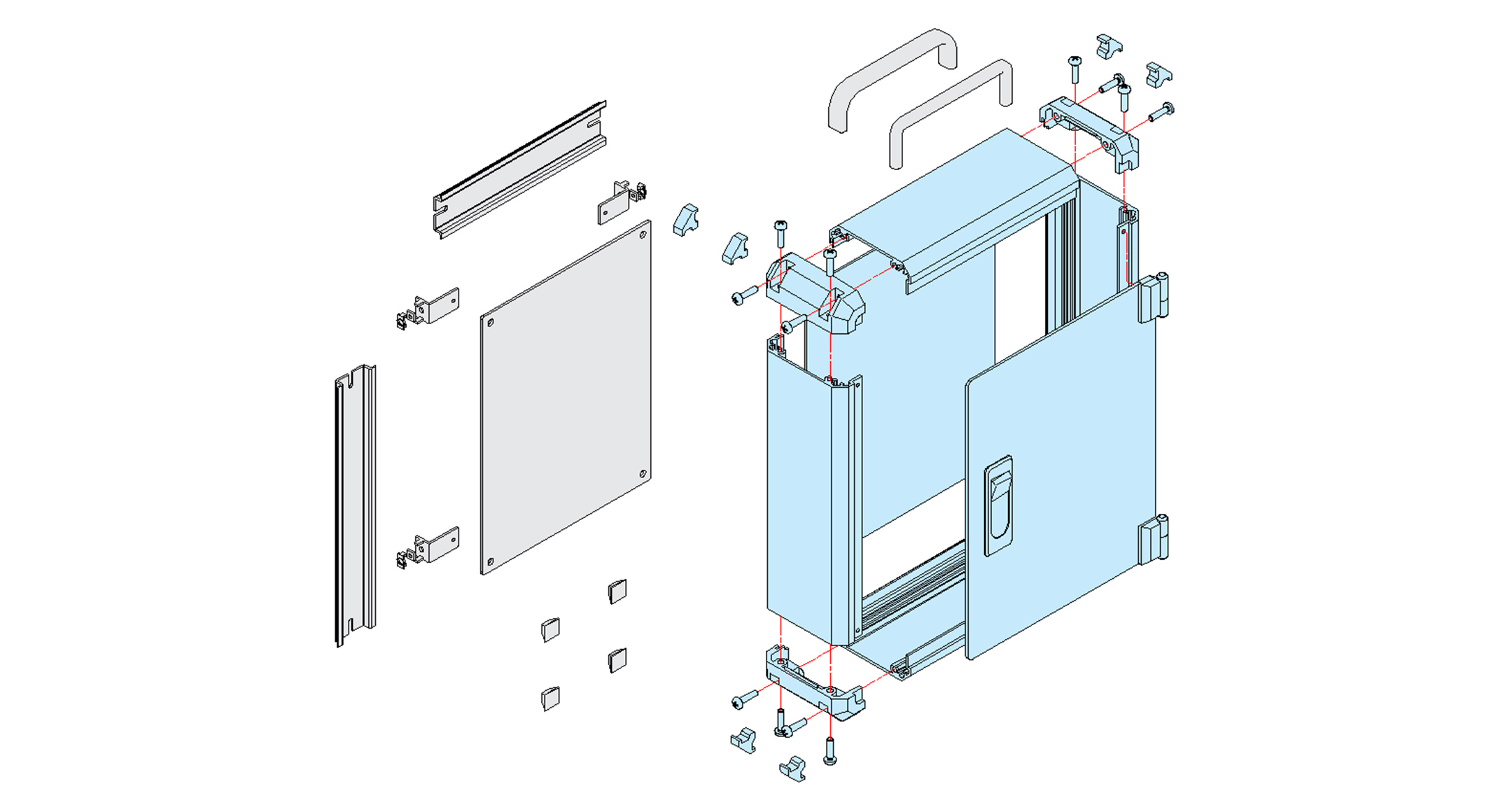 ALUMINIUM BOX WITH HINGED DOOR - FCW series