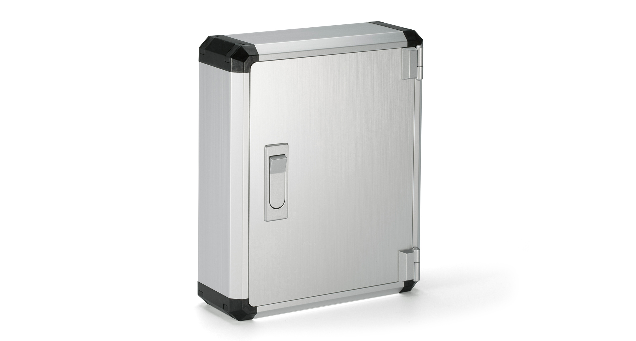 ALUMINIUM BOX WITH HINGED DOOR - FCW series:Silver/Black