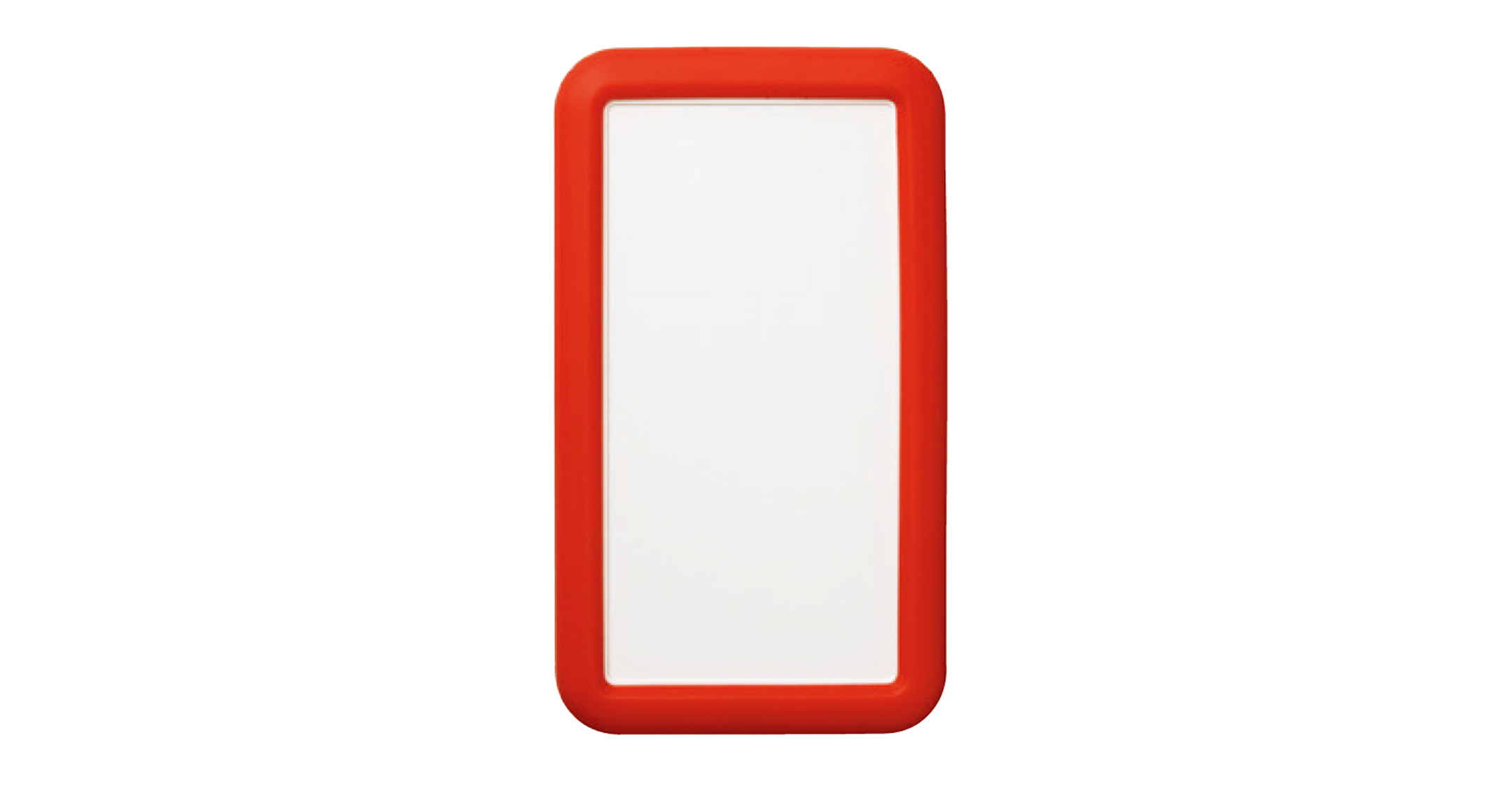 HANDHELD CASE with SILICONE COVER - LCS series:Off-white/Red
