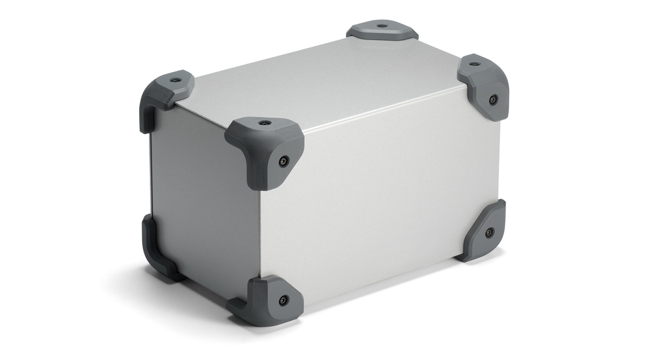 CUSTOM SIZED METAL CASE with CORNER GUARD - MCGF series:Silver/Gray