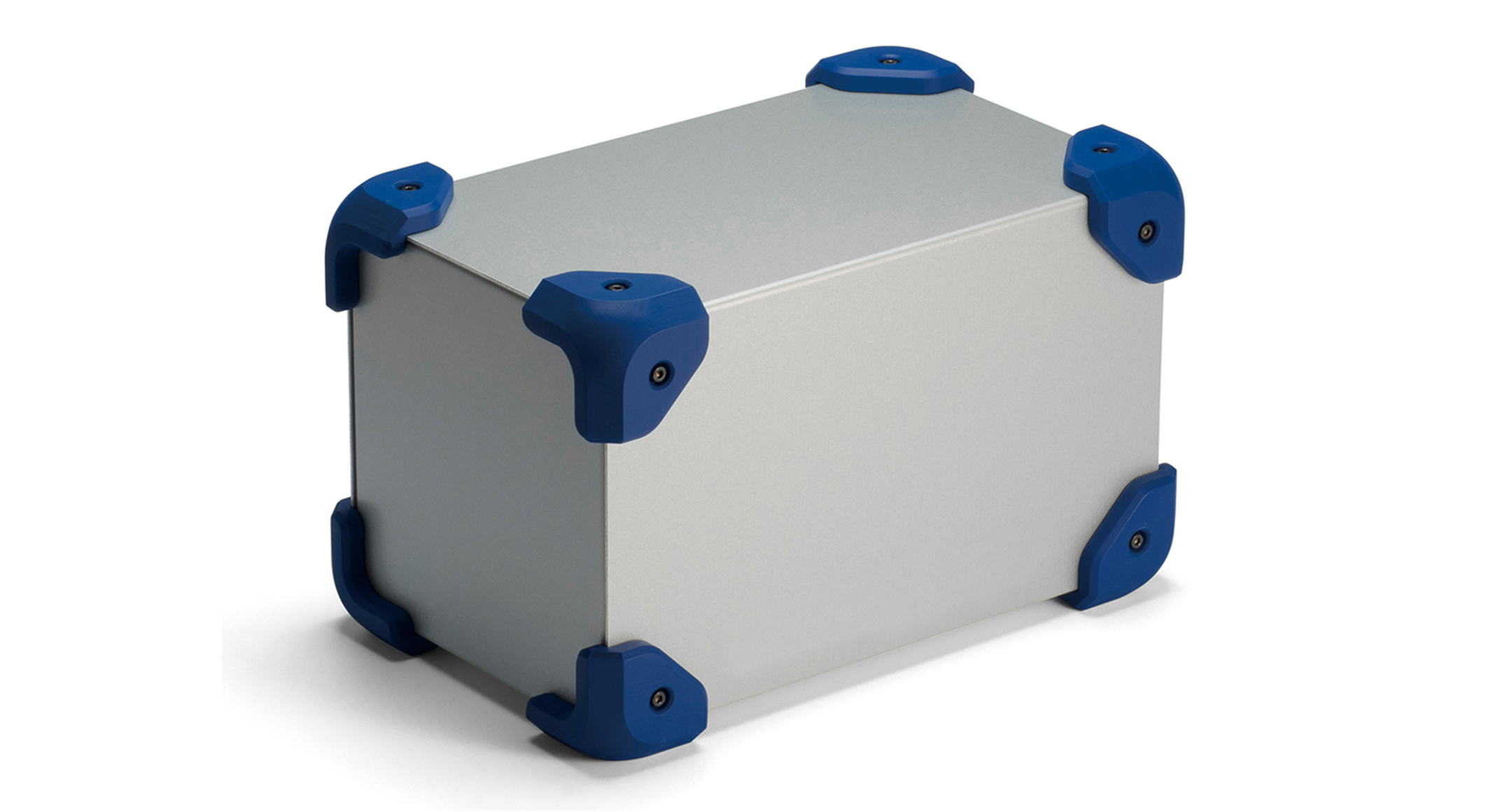 CUSTOM SIZED METAL CASE with CORNER GUARD - MCGF series:Silver/Navy