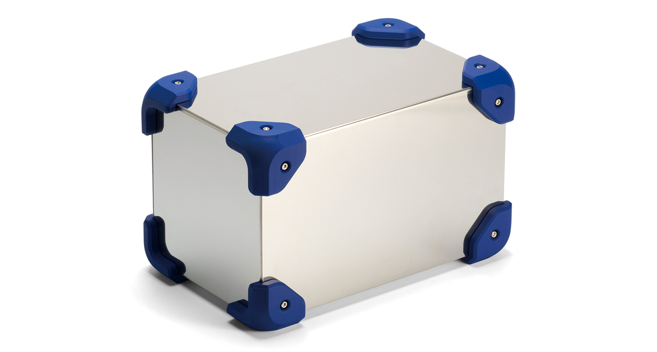 CUSTOM SIZED STAINLESS STEEL CASE with CORNER GUARD - MCGS series:Navy Corners