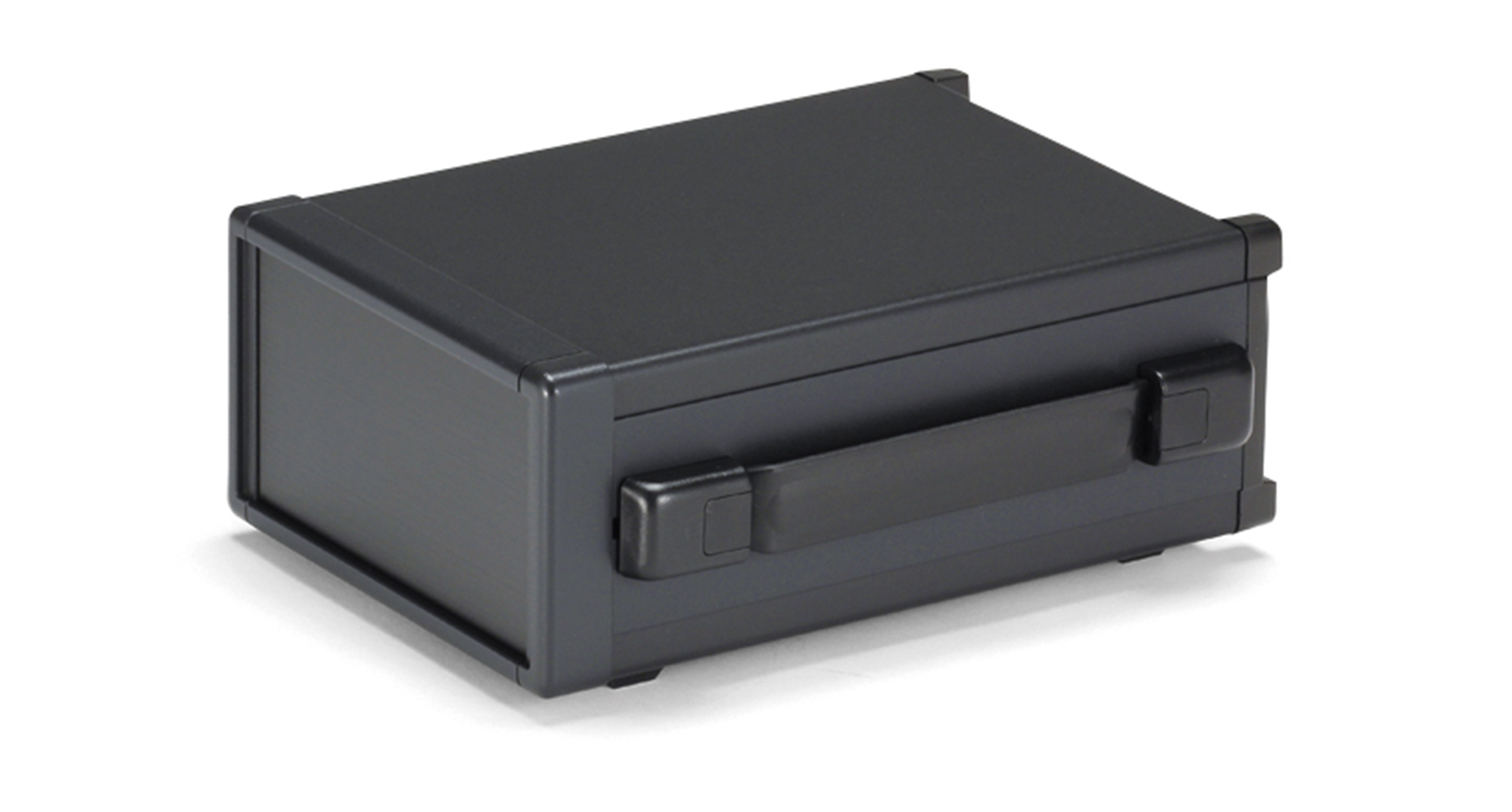 ALUMINUM ENCLOSURE with CARRYING HANDLE - MOY series:Black/Black
