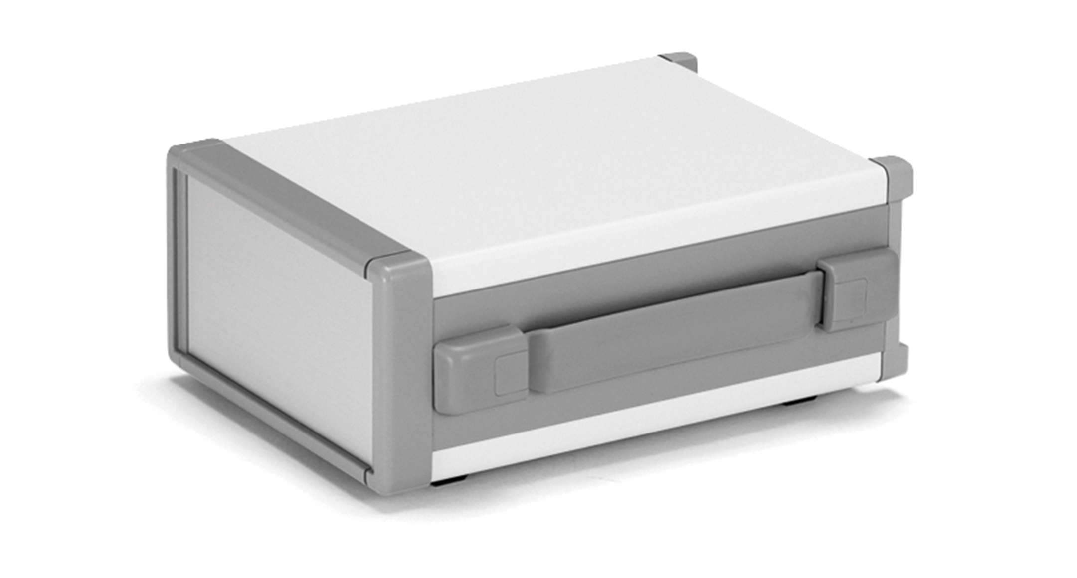 ALUMINUM ENCLOSURE with CARRYING HANDLE - MOY series:Gray/Silver