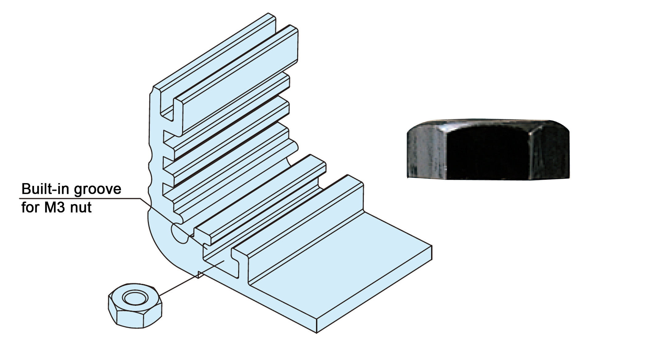 SLIDING NUT for EX□ series - MT-3N