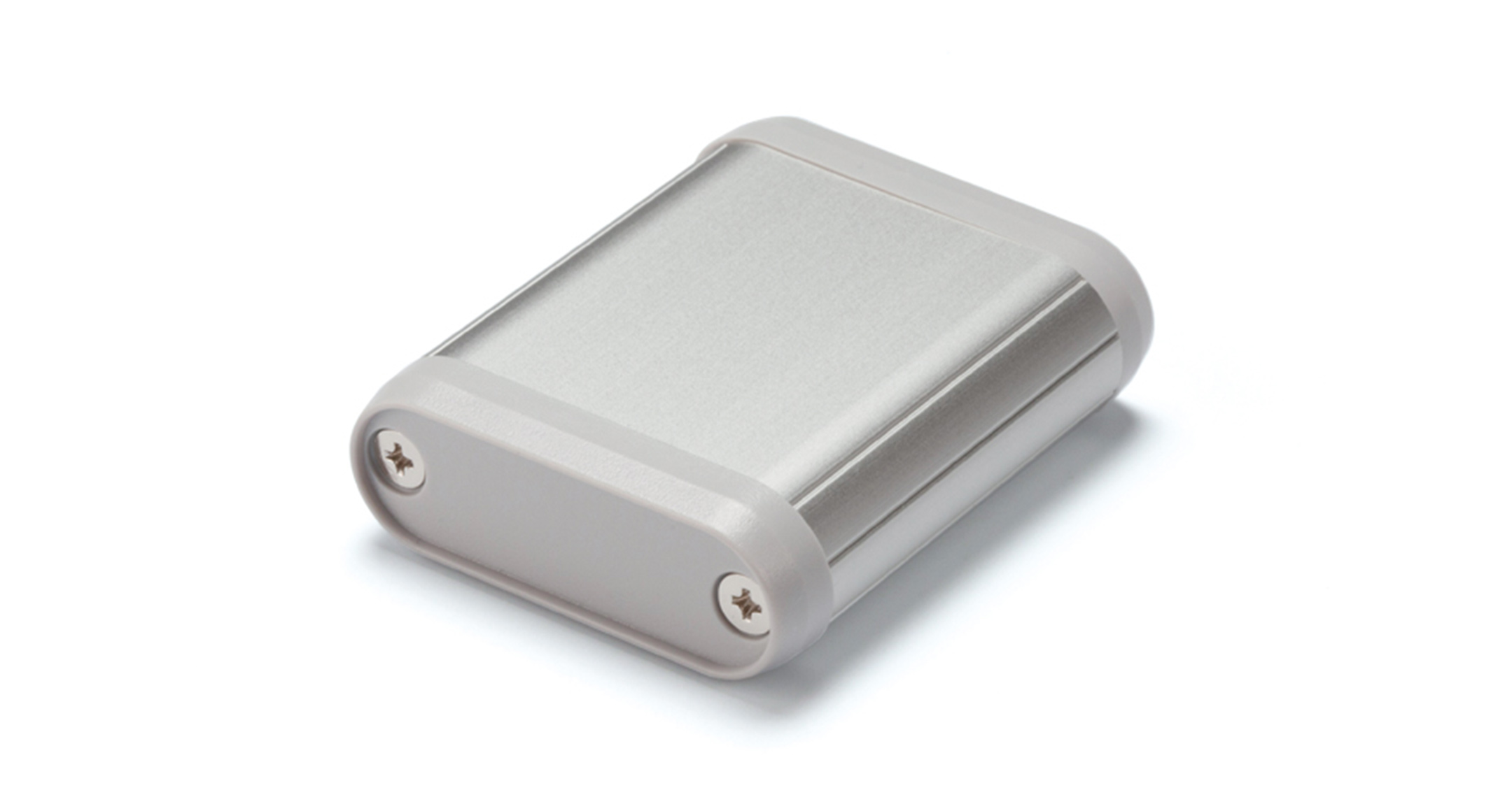 CUSTOM SIZED ROUND EDGE ENCLOSURE MXC series:Silver/Gray