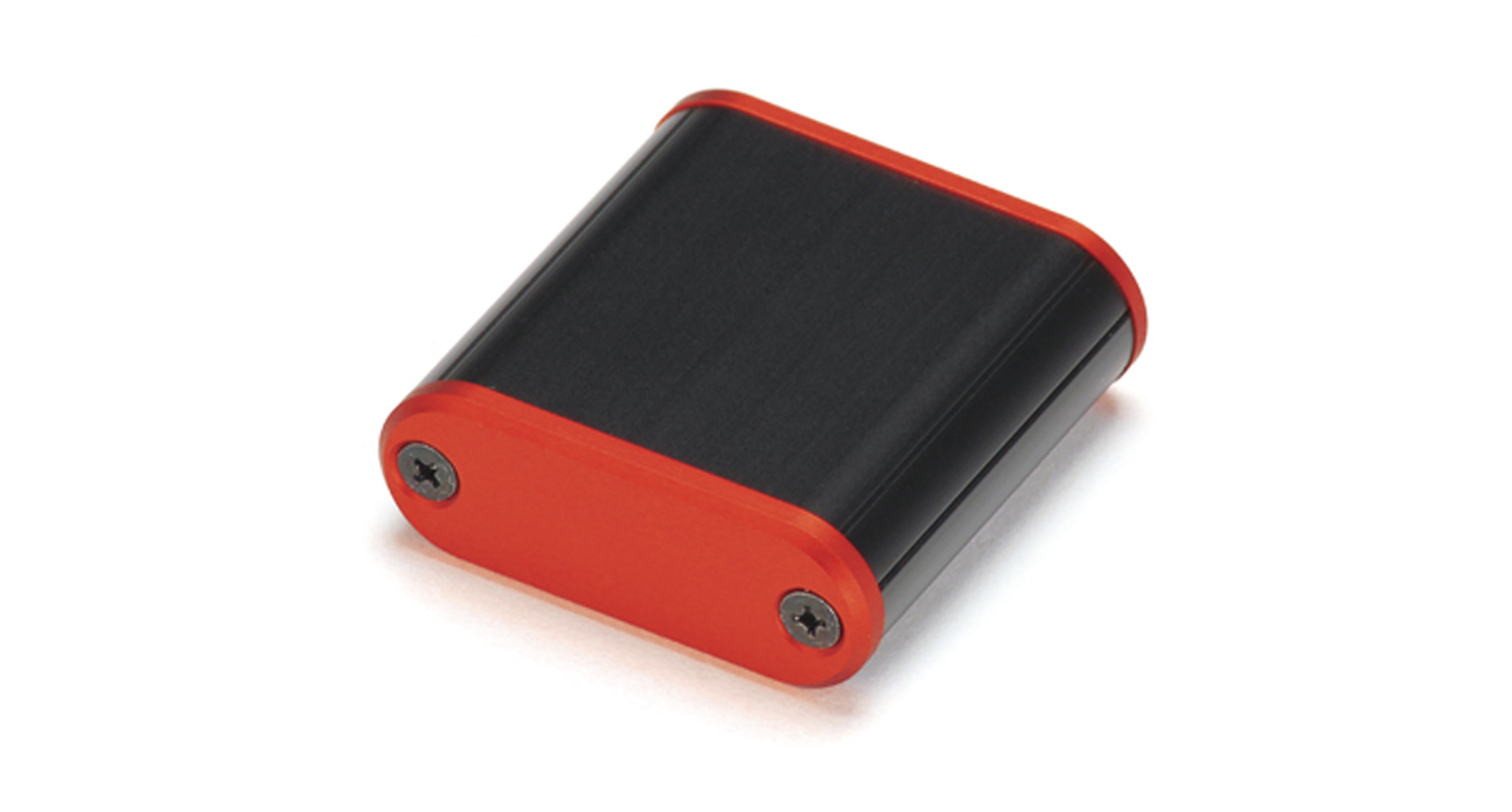 CUSTOM SIZED ROUNDED EDGE ALUMINUM ENCLOSURE MXAC series:Black/Red