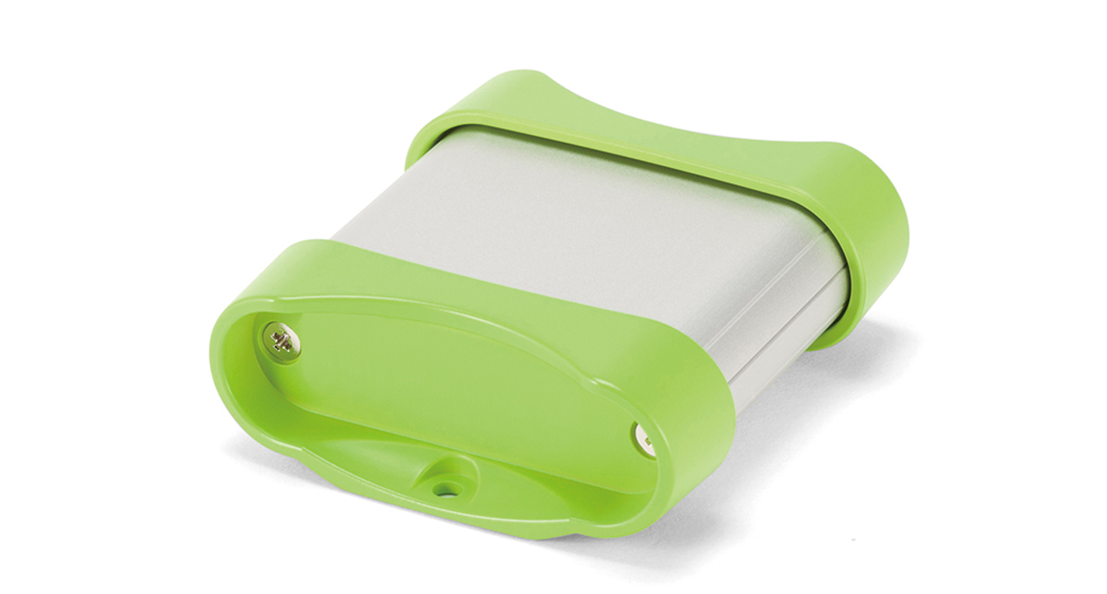 CUSTOM SIZED FLANGED NETWORK ENCLOSURE - MXFC series:Silver/Lime