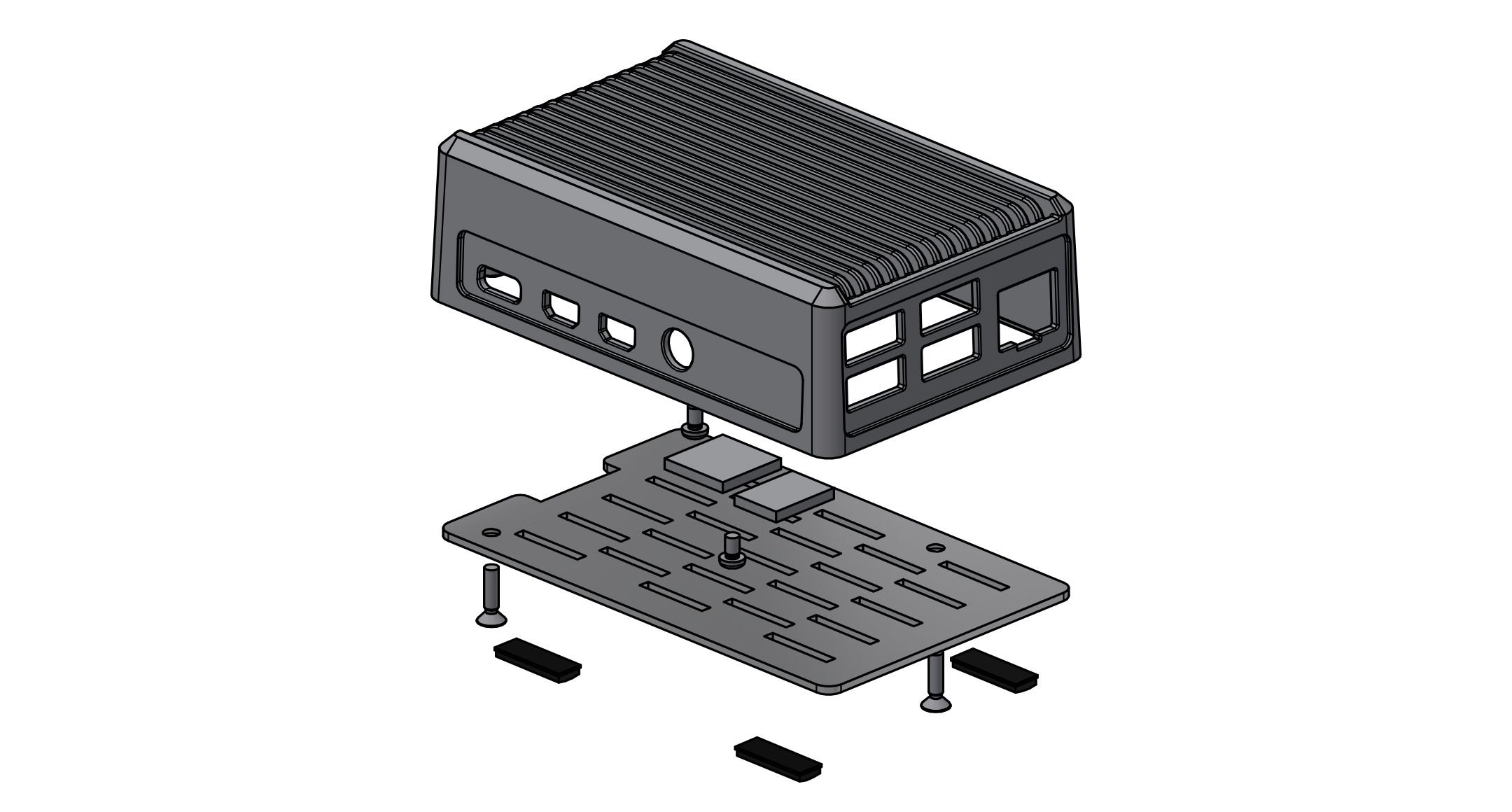Raspberry Pi 4B heatsink case - RPH series5