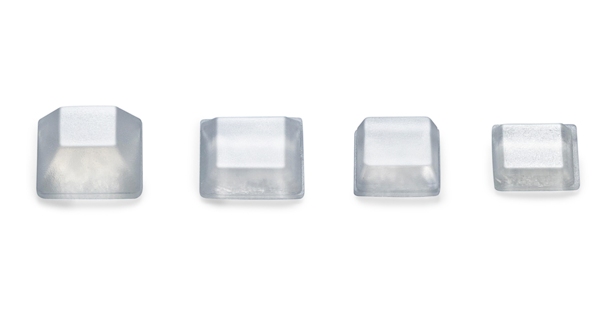 SELF-ADHESIVE CLEAR RUBBER FEET, SQUARE SHAPE - SCRS series