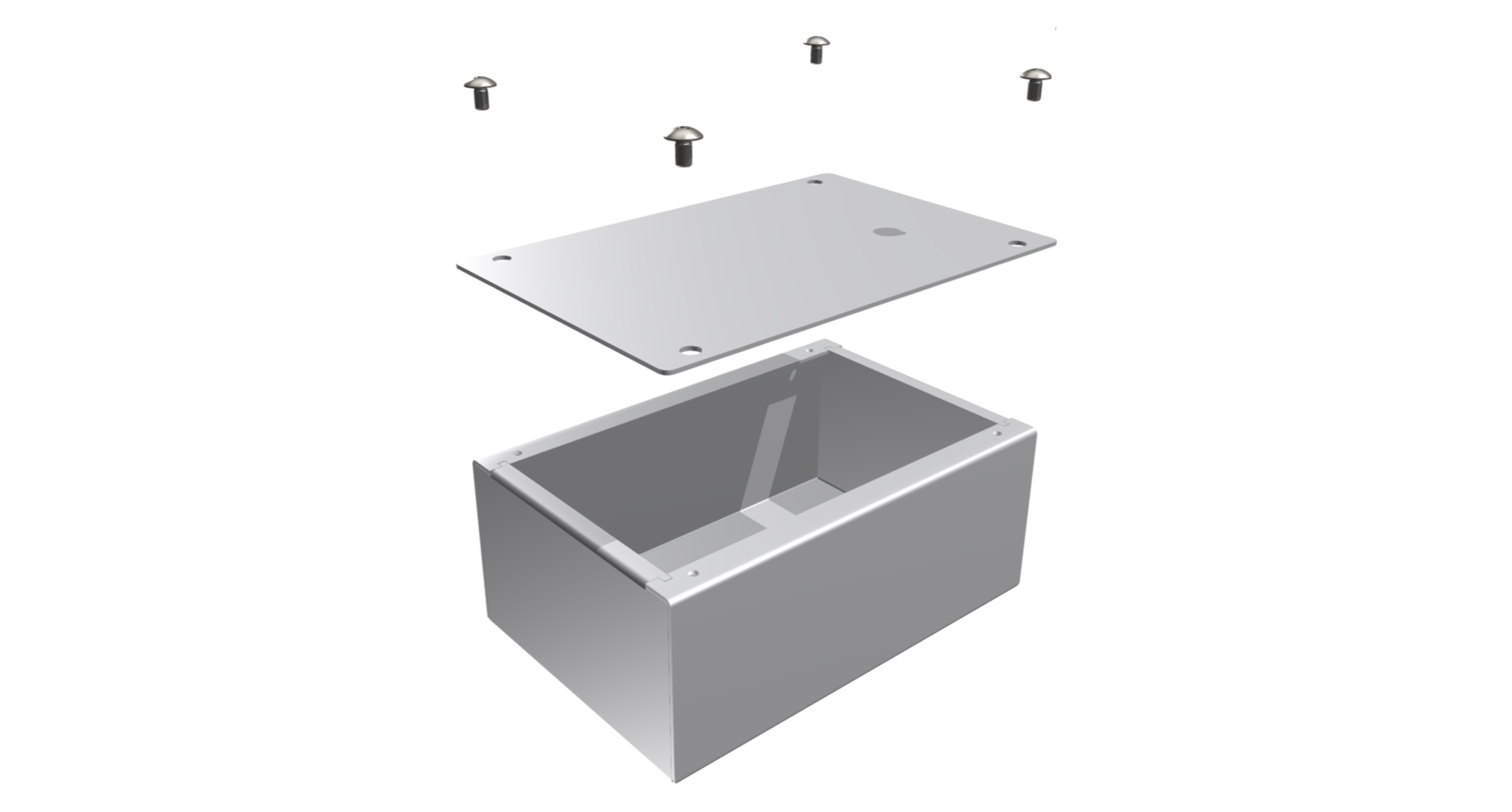Aluminum Project box Enclosure 8" X 14" X 2"  GK8-14-2 