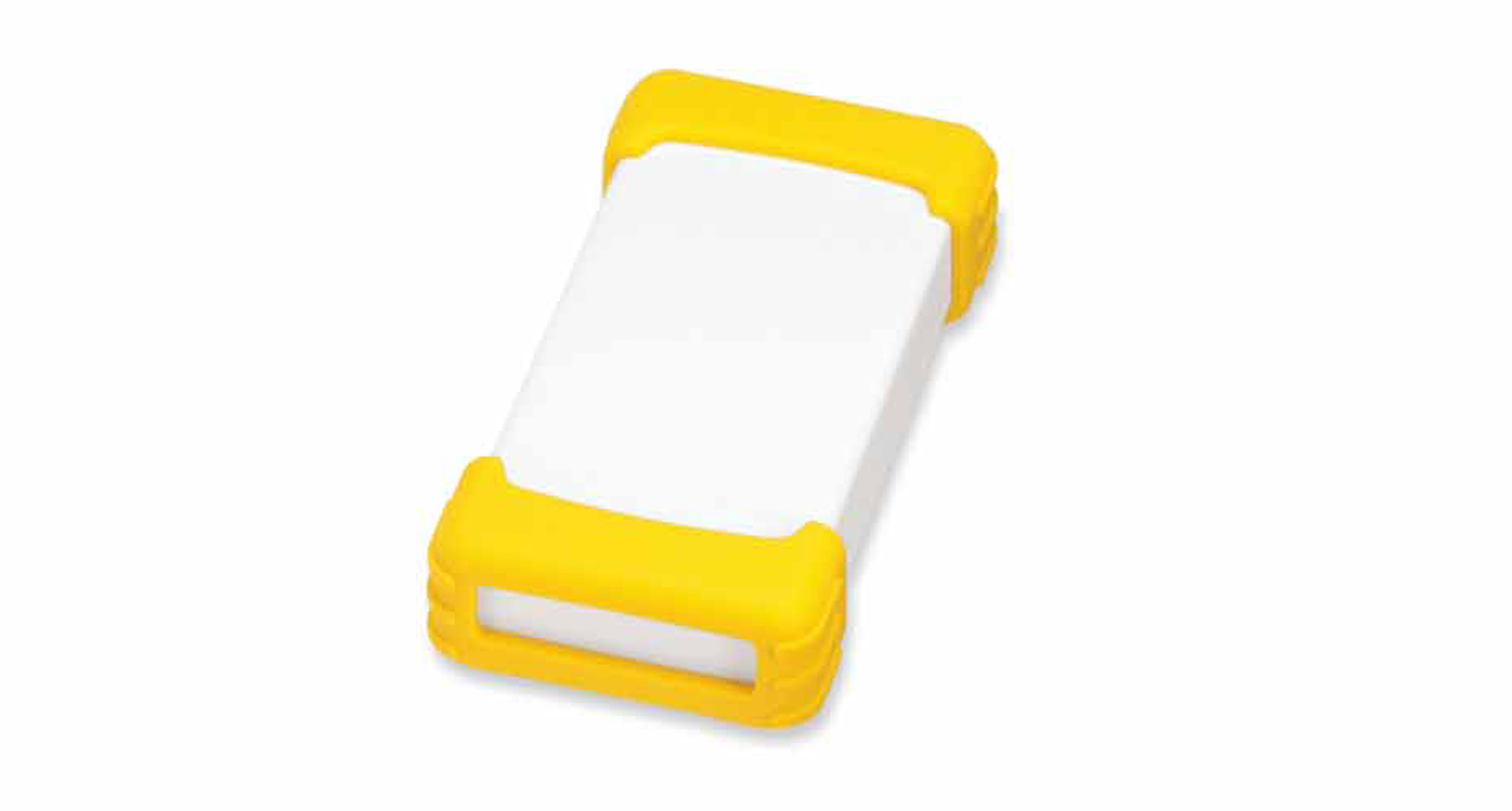 PLASTIC ENCLOSURE with SILICONE PROTECTOR TWS series:Off-white/Yellow
